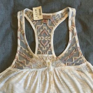 Flowy white embroidered top